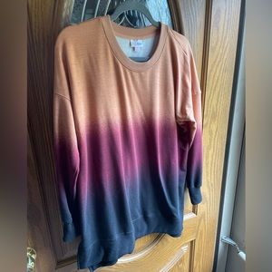 LuLaRoe Ombre Long Sleeve Top - Brown, Purple, Black
